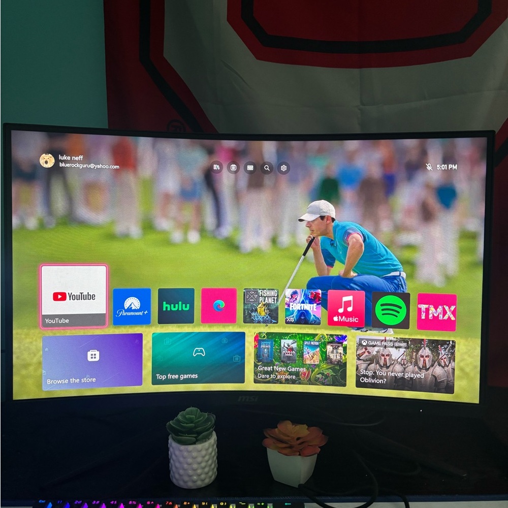 MSI Black Curved Monitor with Vibrant Display